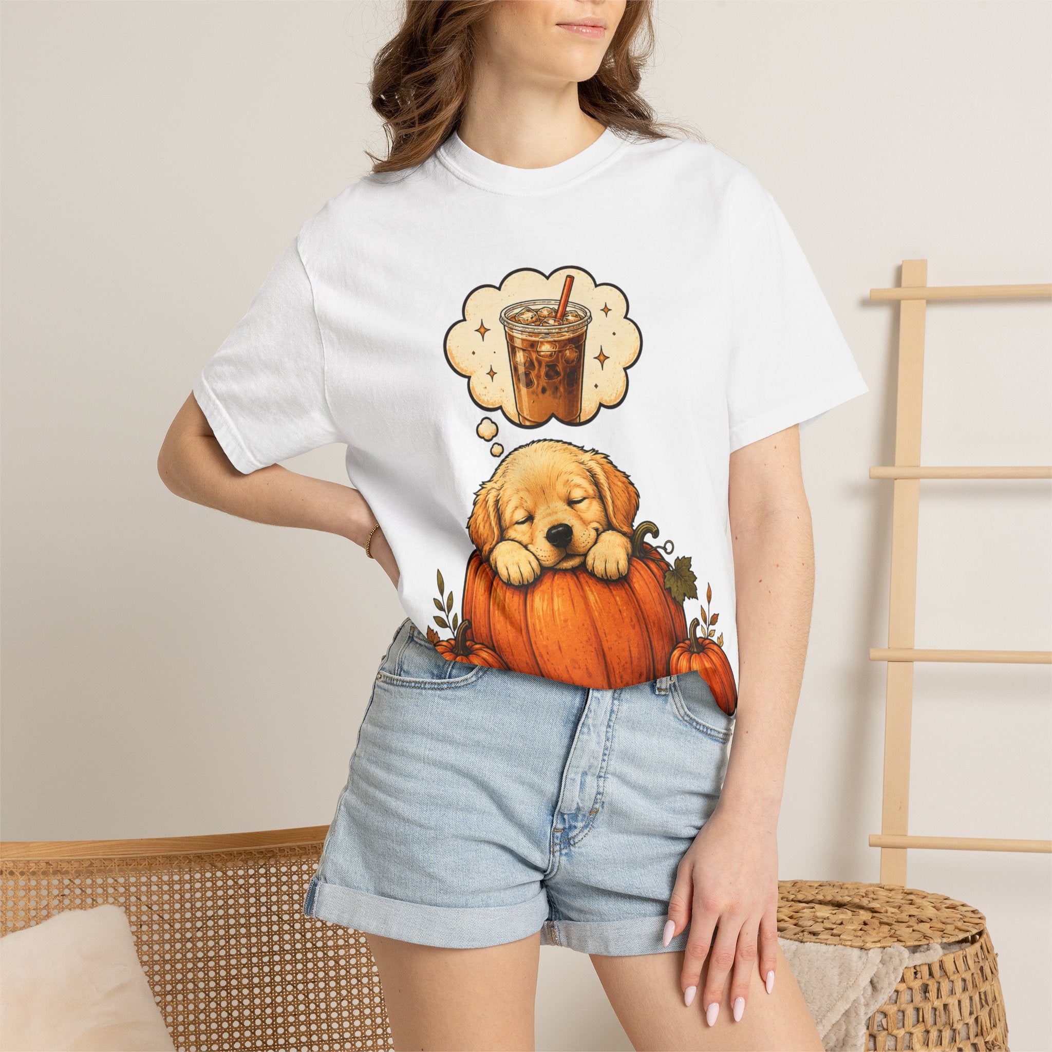Sleepy Puppy Dreaming of Iced Coffee T-Shirt