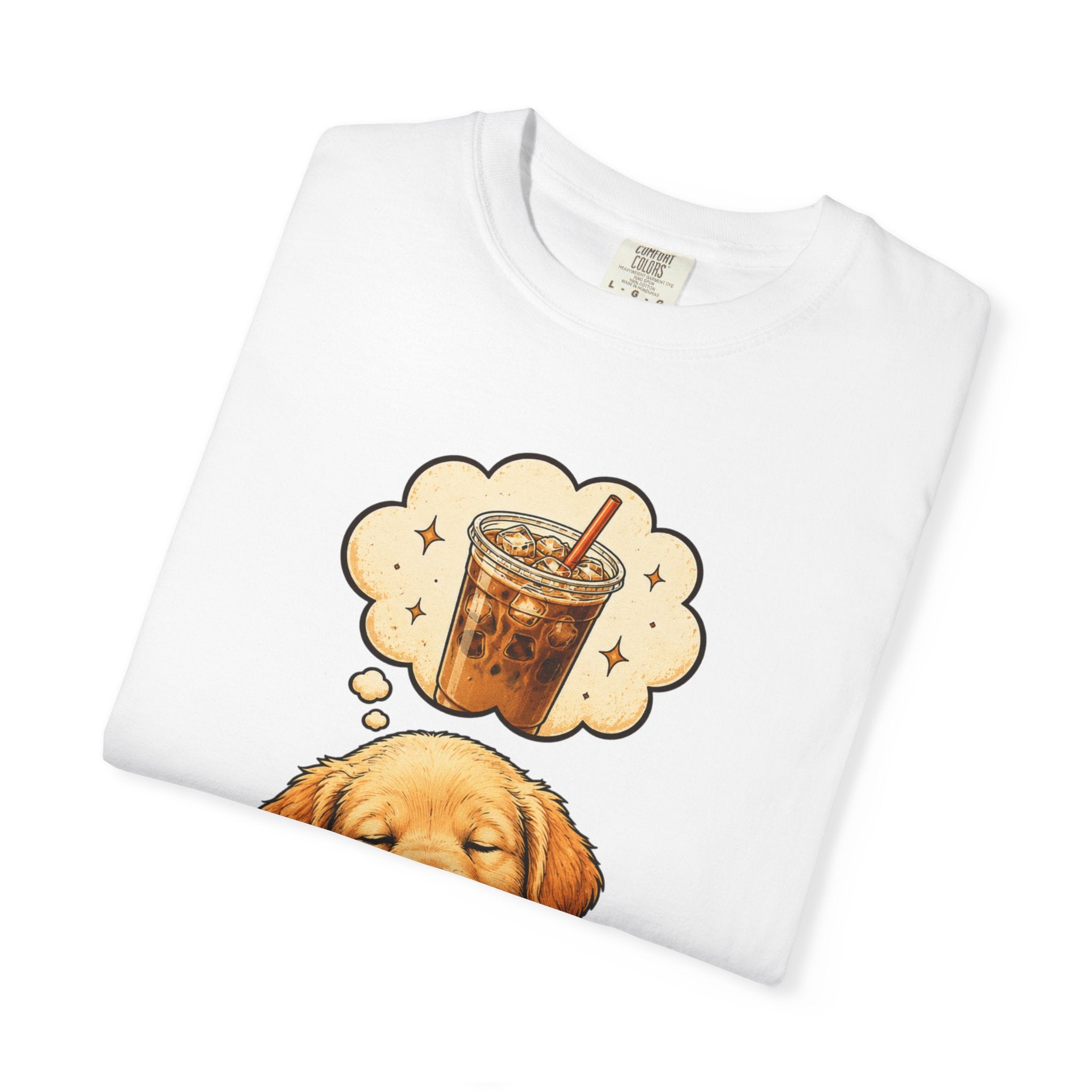 Sleepy Puppy Dreaming of Iced Coffee T-Shirt