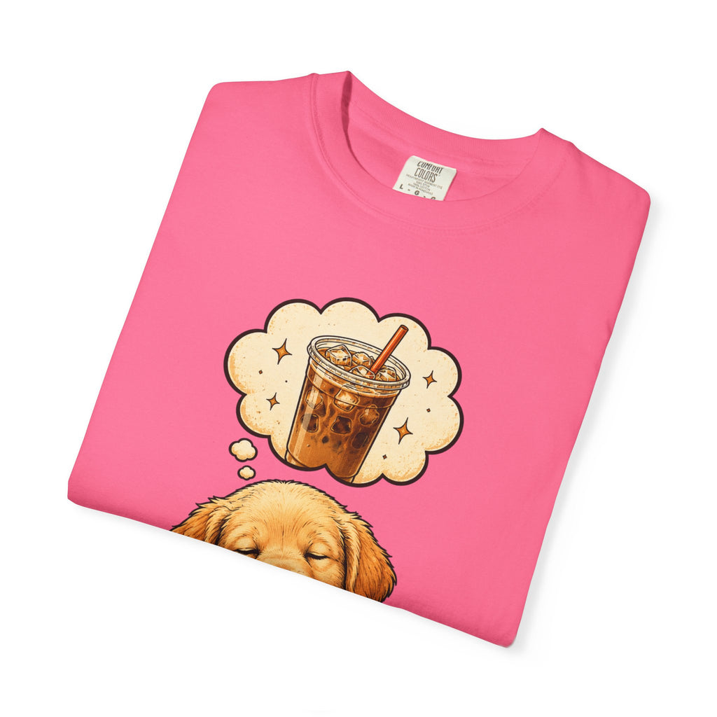 Sleepy Puppy Dreaming of Iced Coffee T-Shirt