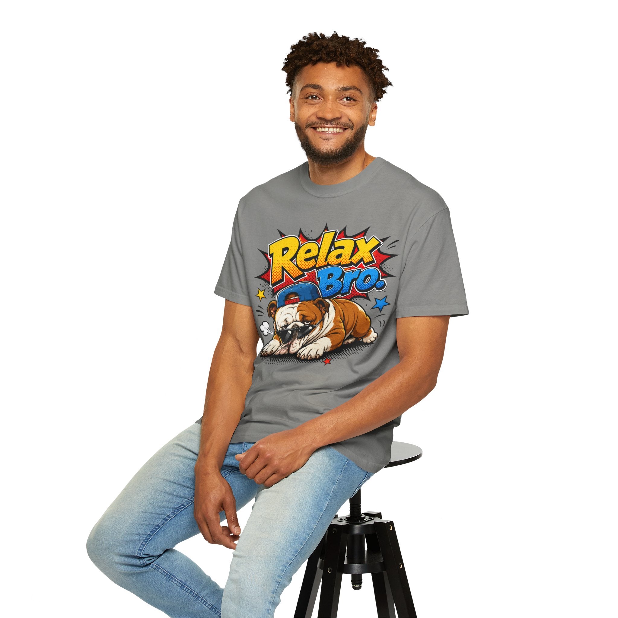 Relax Bro. English Bulldog Graphic T-Shirt
