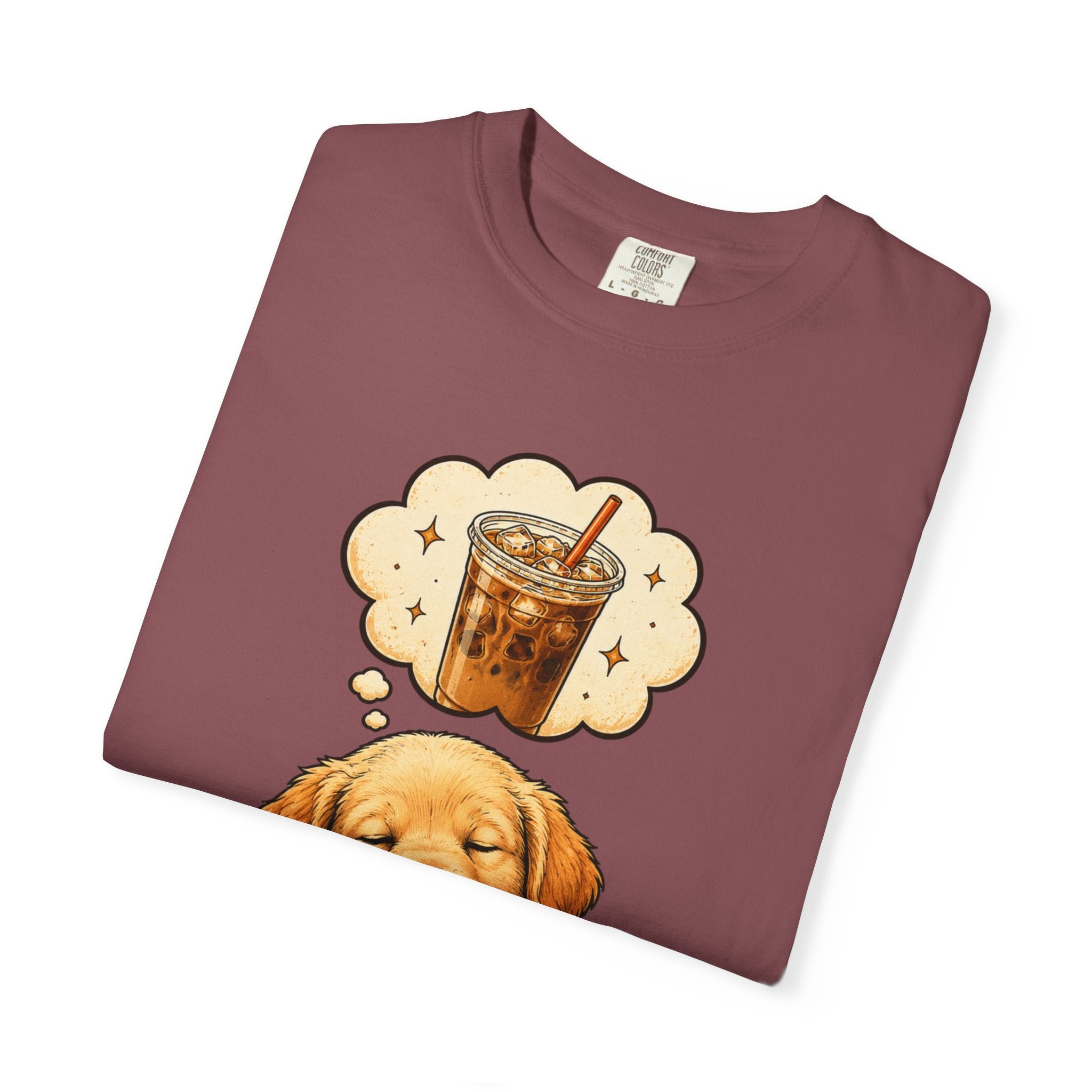 Sleepy Puppy Dreaming of Iced Coffee T-Shirt