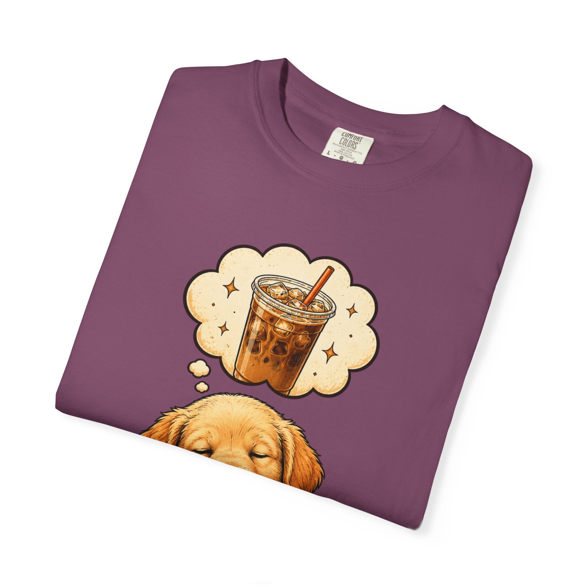 Sleepy Puppy Dreaming of Iced Coffee T-Shirt