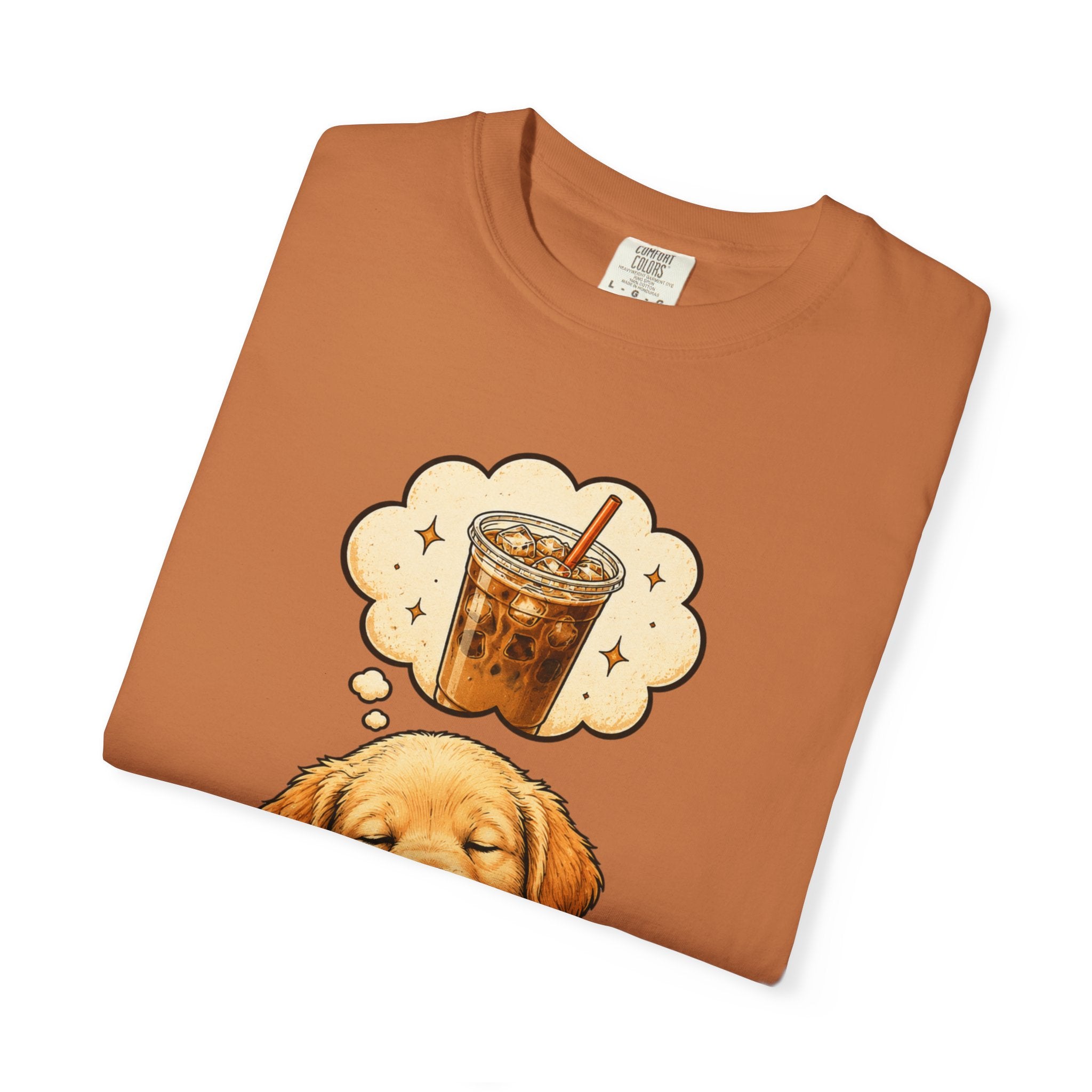 Sleepy Puppy Dreaming of Iced Coffee T-Shirt