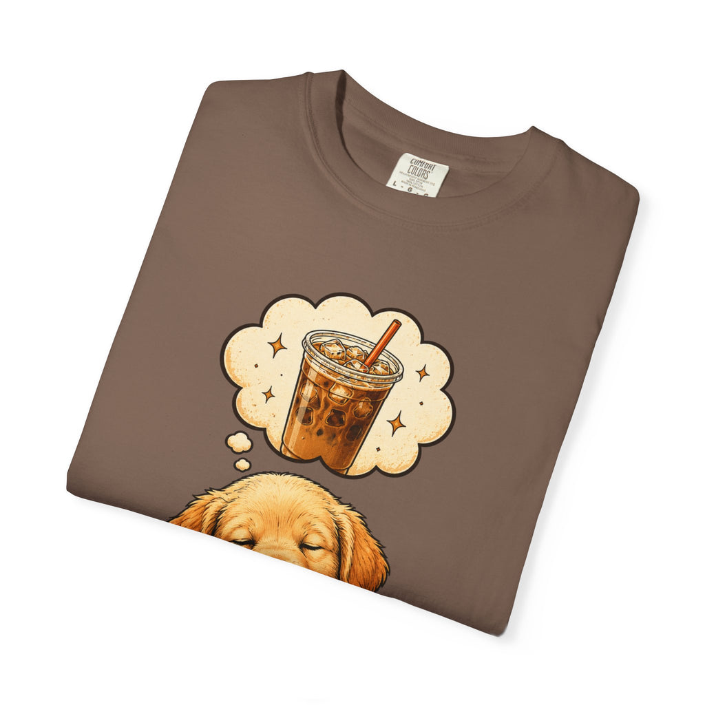 Sleepy Puppy Dreaming of Iced Coffee T-Shirt