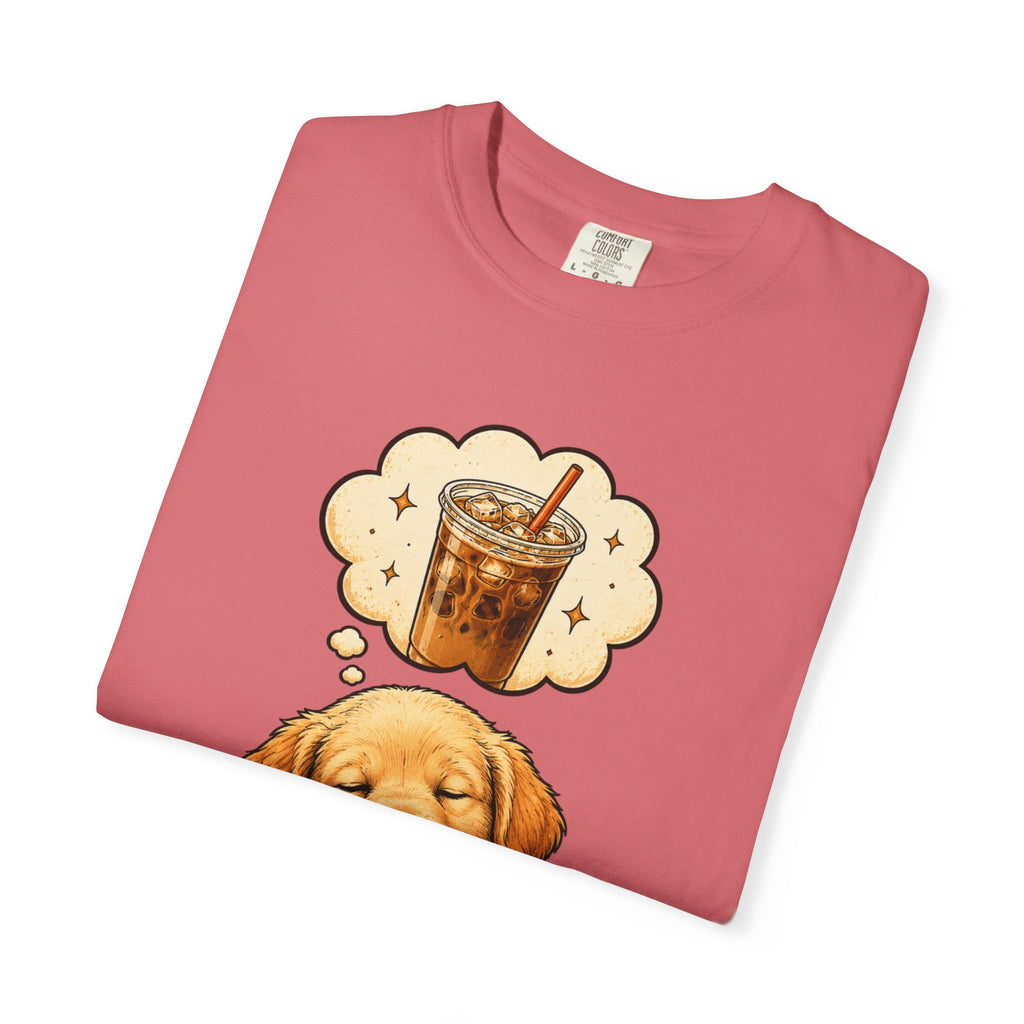 Sleepy Puppy Dreaming of Iced Coffee T-Shirt