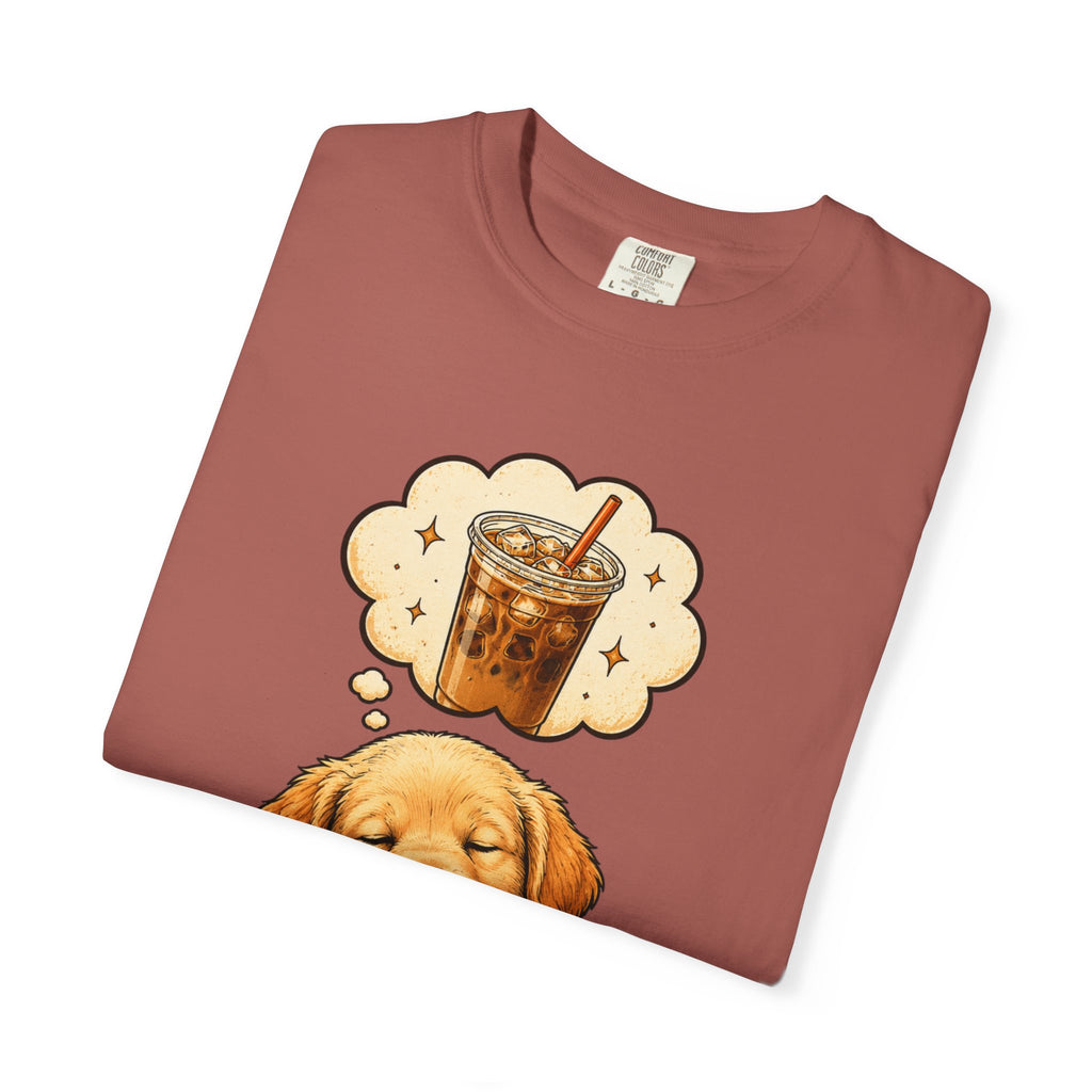 Sleepy Puppy Dreaming of Iced Coffee T-Shirt