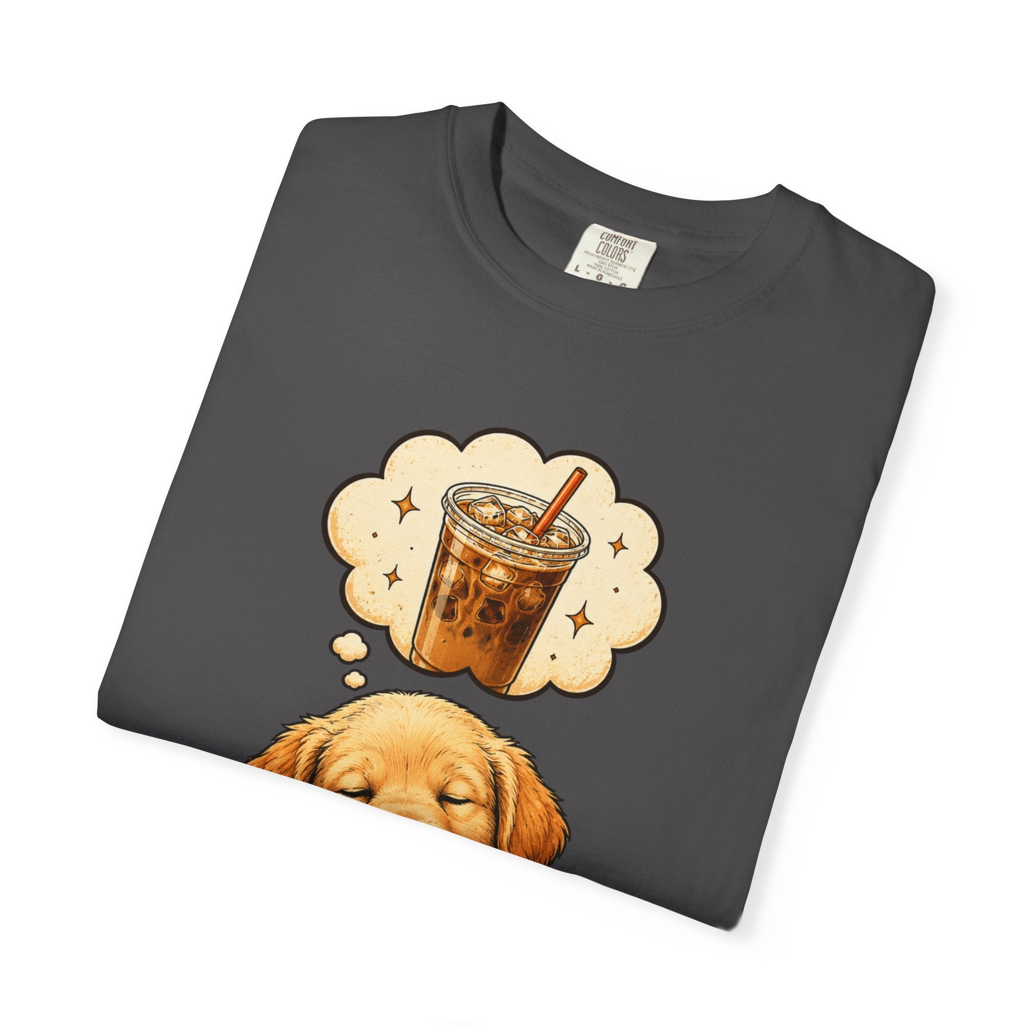 Sleepy Puppy Dreaming of Iced Coffee T-Shirt