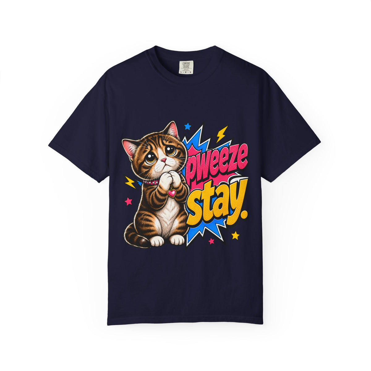 Pweeze Stay Cat Graphic T-Shirt