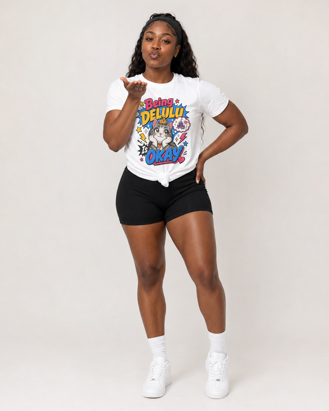 Being Delulu Is Okay Cat T-Shirt