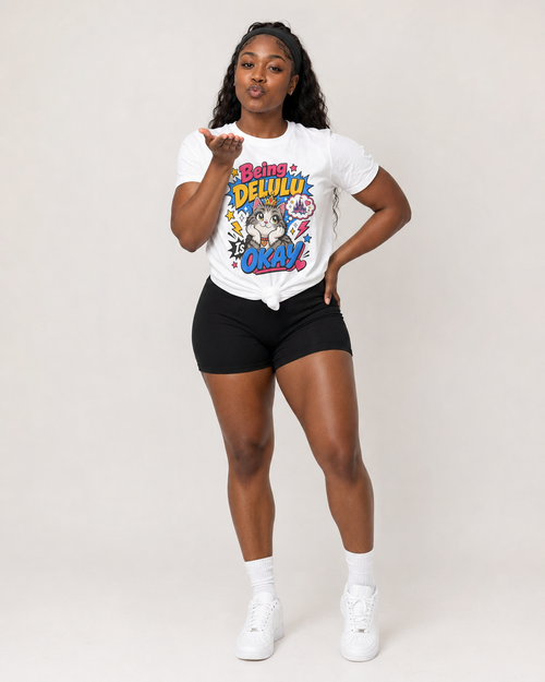 Being Delulu Is Okay Cat T-Shirt