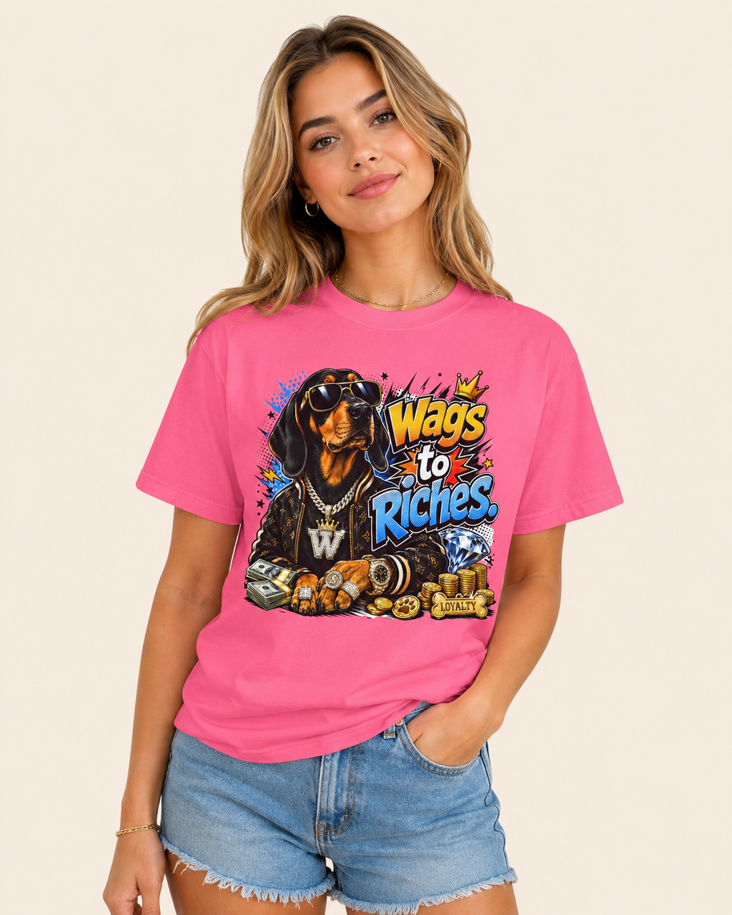 Wags to Riches Graphic T-Shirt